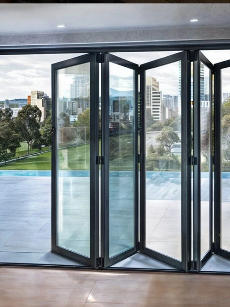 Premium thermal break aluminium bifolding doors for patios and terraces in Rawalpindi